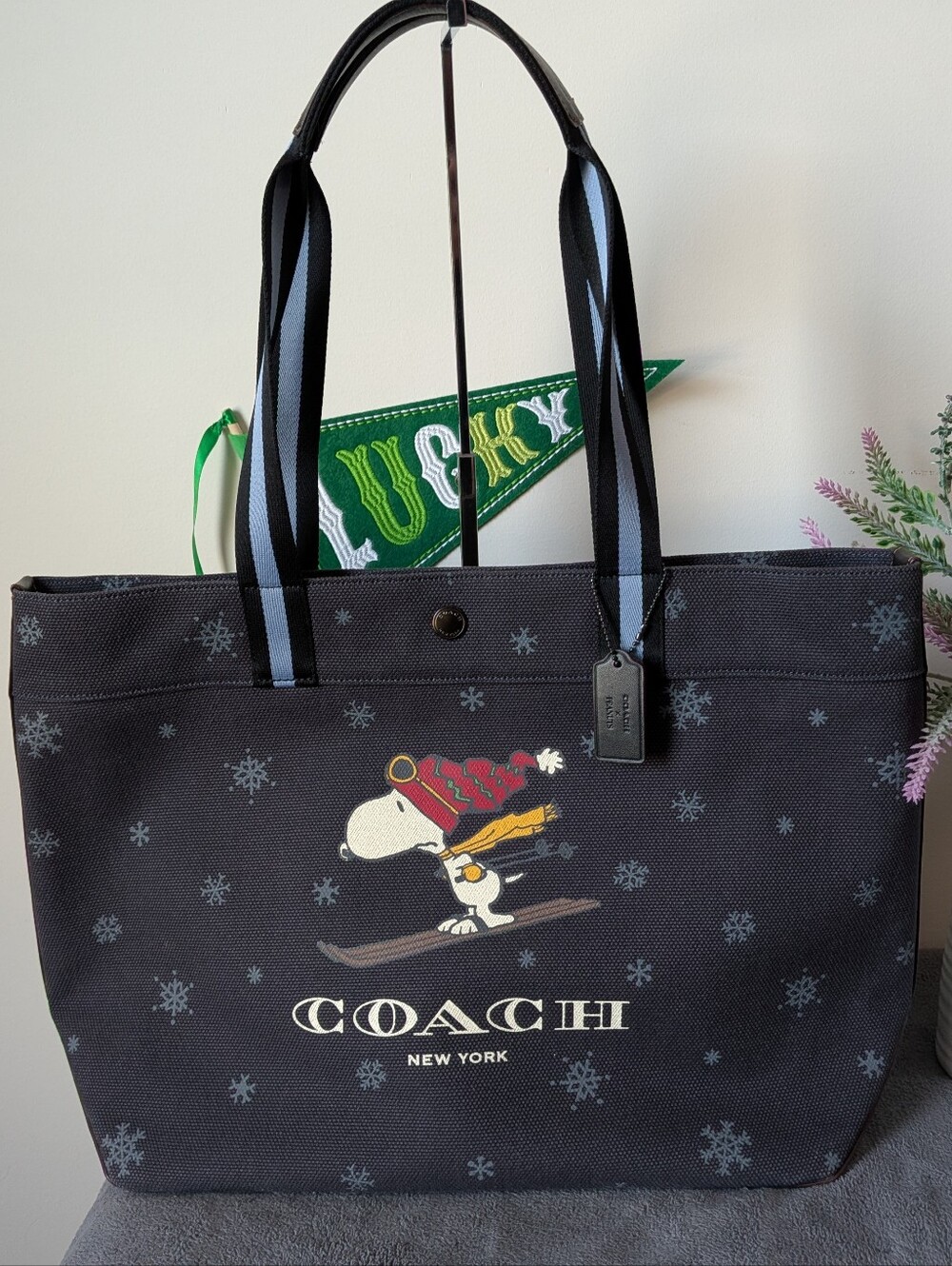 Coach X Peanuts Snoopy Large Canvas Tote
